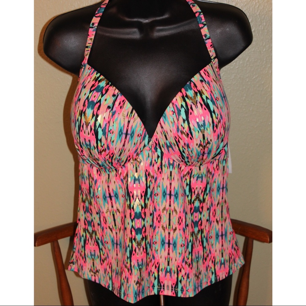 SHADE & SHORF Underwire Tankini Swim Set- 38DD & L